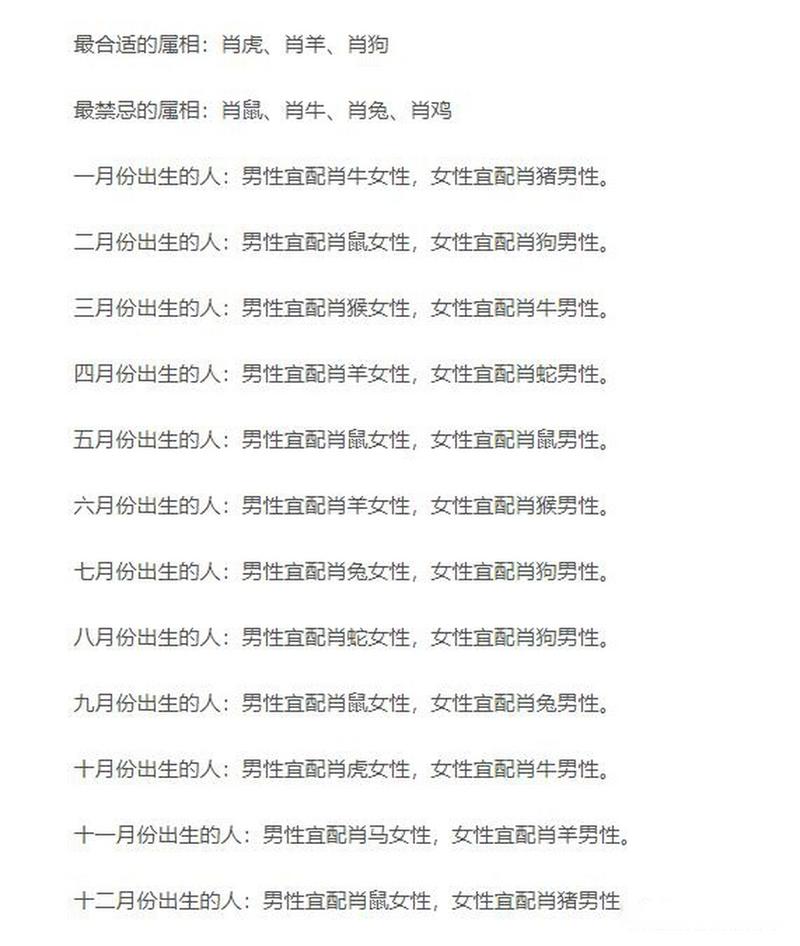 马和什么生肖最配最好:马和什么生肖最配仁生肖的年