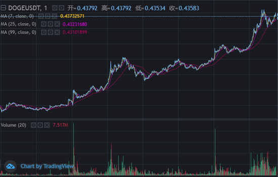 狗狗币历史价格走势图,狗狗币历史价格走势图20202021