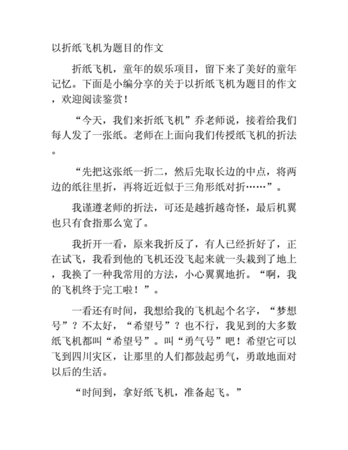 纸飞机的话语-纸飞机的经典语录